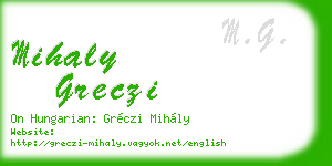 mihaly greczi business card